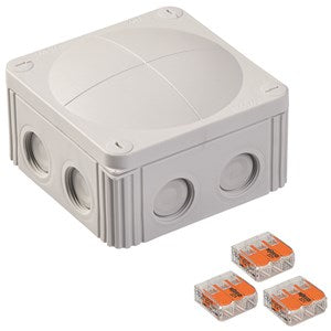 Wiska COMBI 607 with 3 x Wago 221 Terminals IP66 Junction Box