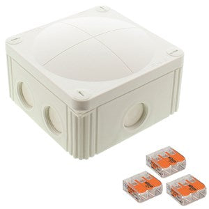 Wiska COMBI 607 with 3 x Wago 221 Terminals IP66 Junction Box