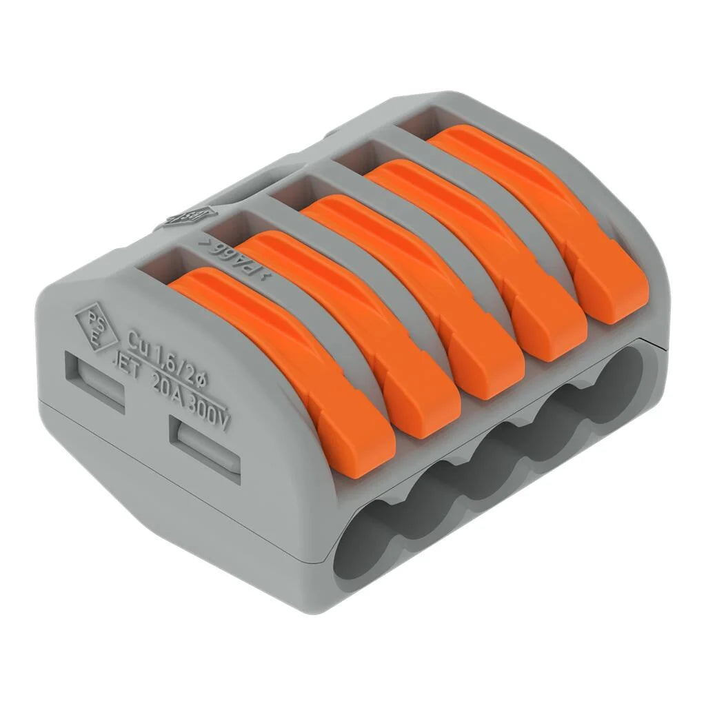 Wago 32A 5 Way Splicing Connector 222-415