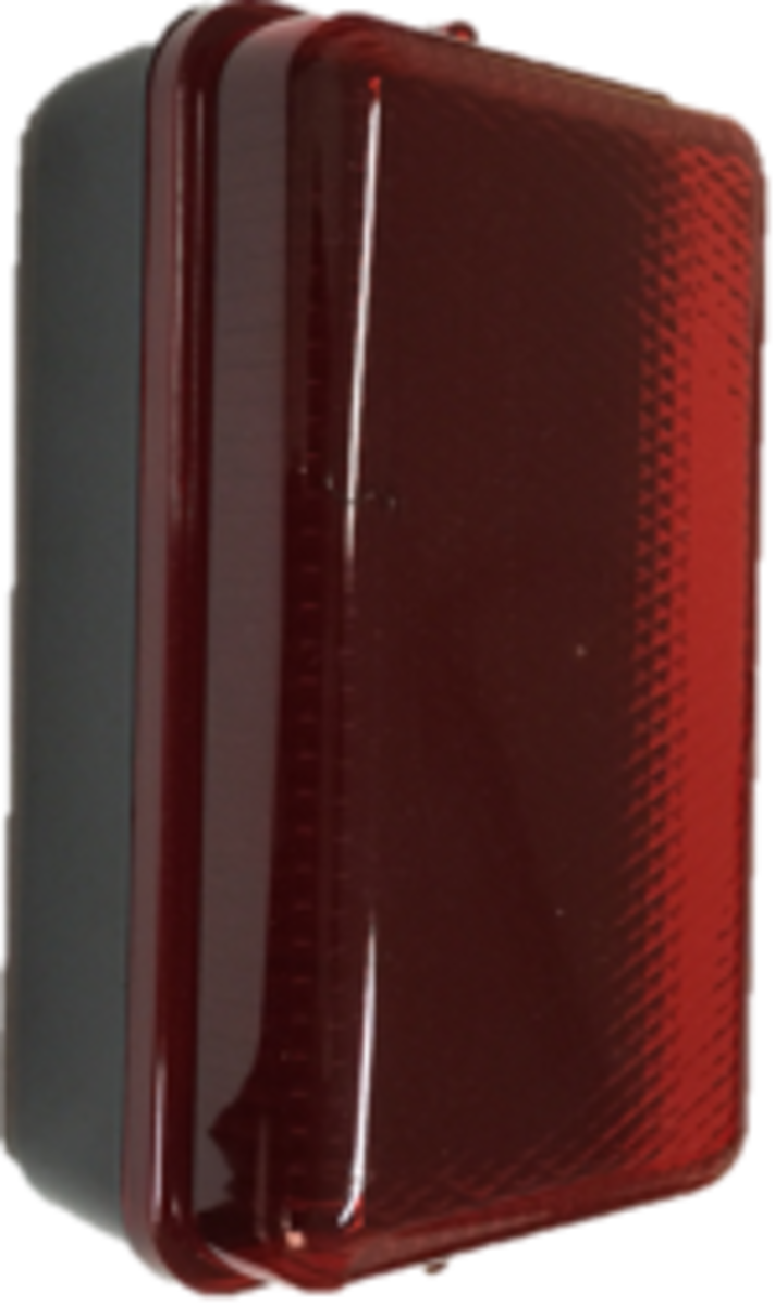Knightsbridge IP54 5W LED Security Amenity Bulkhead Black Base with Red Diffuser AMLEDR