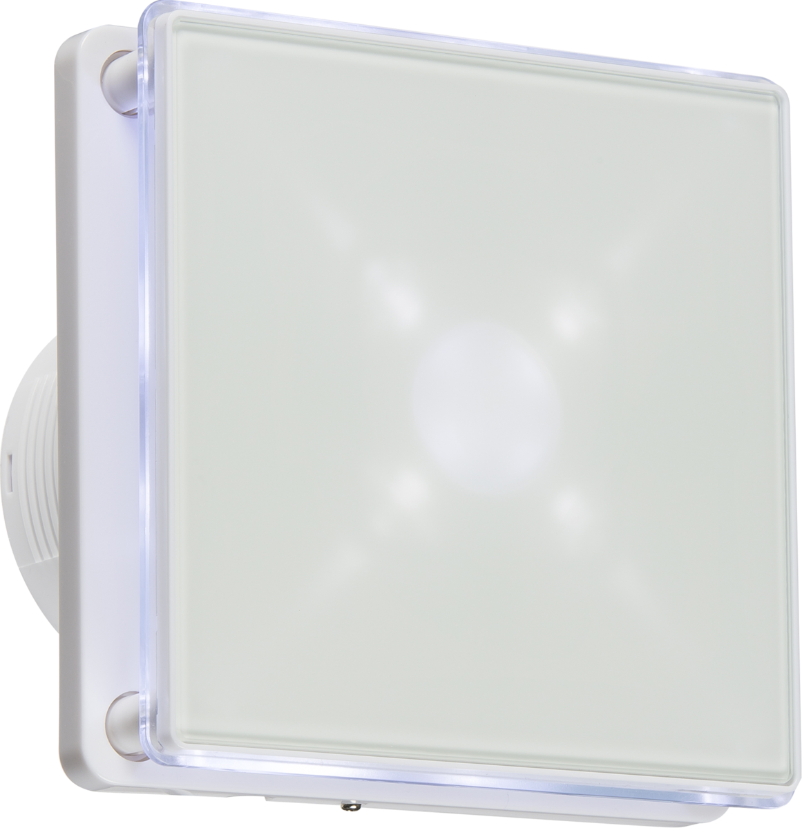 Knightsbridge 100mm 4" LED Backlit Extractor Fan with Overrun Timer White EX003T