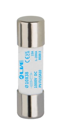 Live Electrical 8A 10 x 38mm 1000VDC Photovoltaic Fuse PV-FU8A10