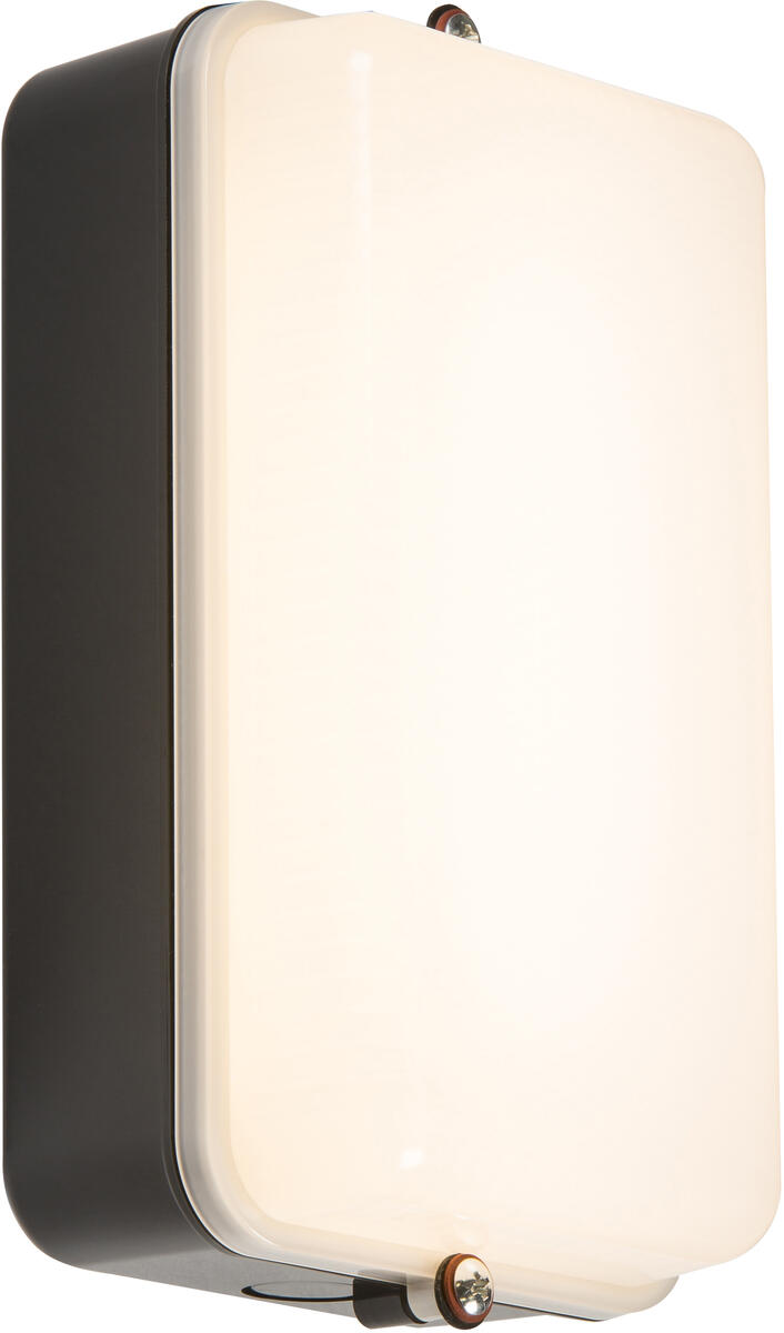 Knightsbridge IP54 5W LED Security Amenity Bulkhead Black Base with Daylight Sensor AMLEDBP