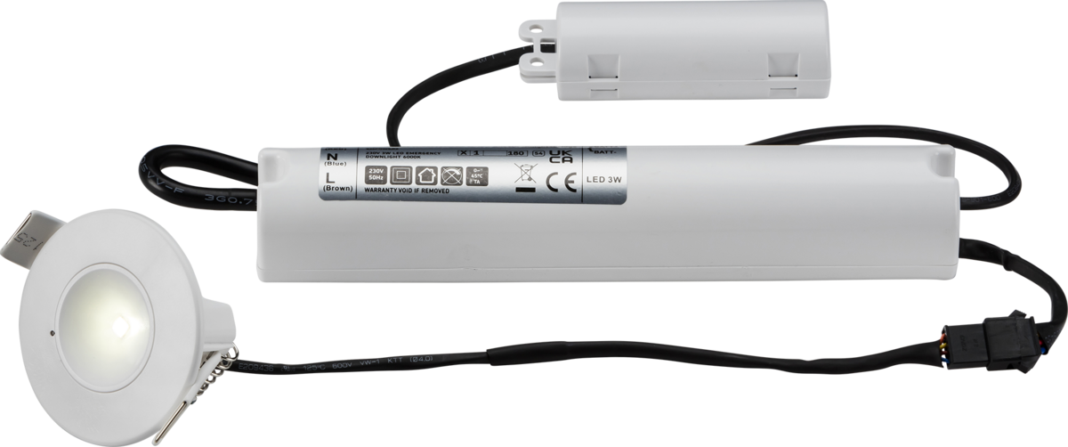 Knightsbridge IP20 3.5W LED Emergency Downlight 3000K Maintained/Non-Maintained EMPOWER4W