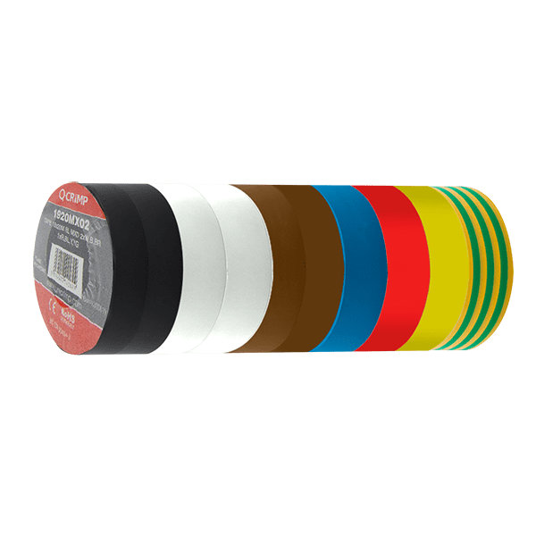 Unicrimp Q-Crimp 20M x 19mm Mixed Colours PVC Tape Pack 1920MX02