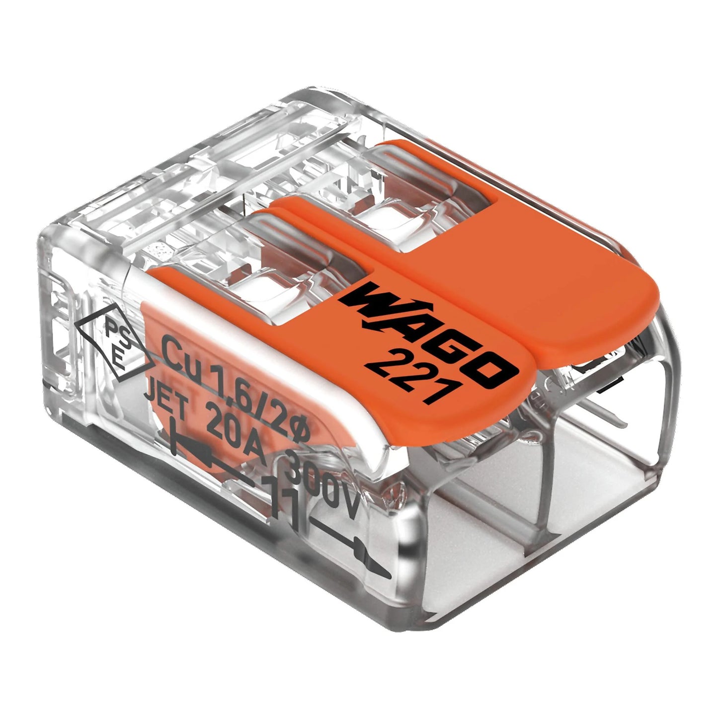 Wago 32A 2 Way Lever Connector 221-412