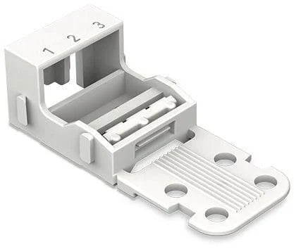 Wago 221 Series White Mounting Carrier for 3 Way Connector 221-503