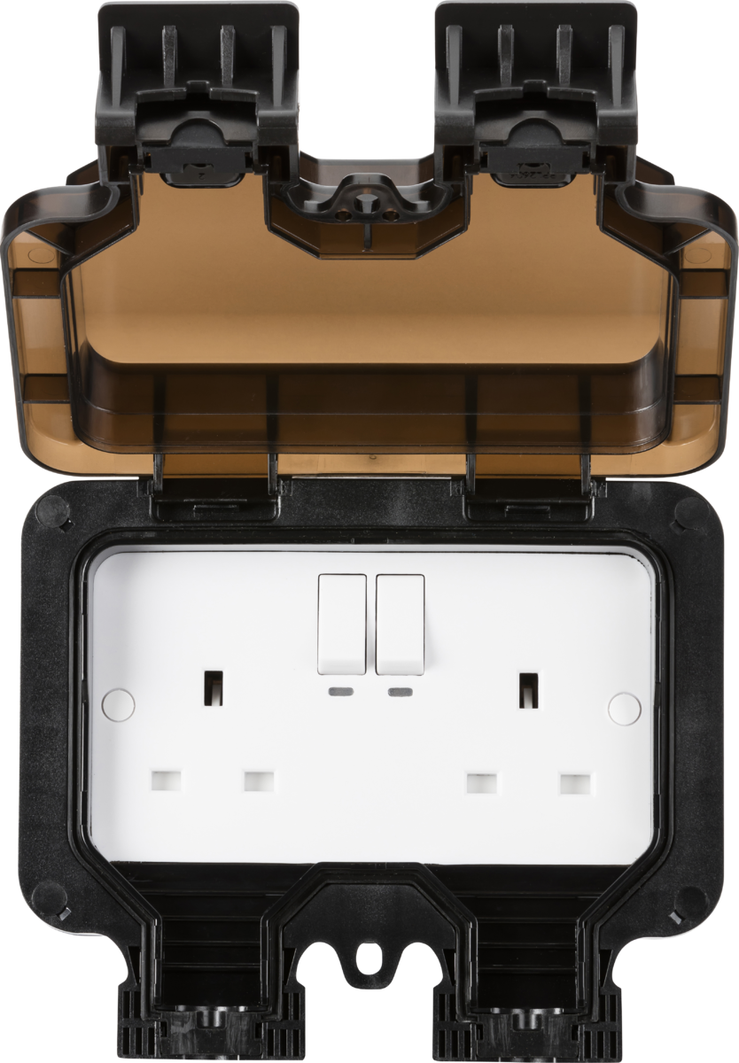 Knightsbridge Smart IP66 2 Gang Outdoor Socket OP9KW