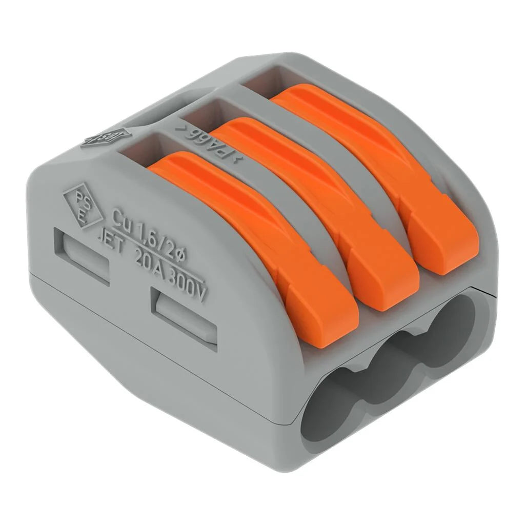 Wago 32A 3 Way Splicing Connector 222-413