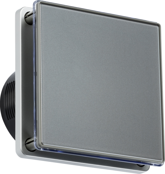 Knightsbridge 100mm 4" LED Backlit Extractor Fan with Overrun Timer Grey EX006T
