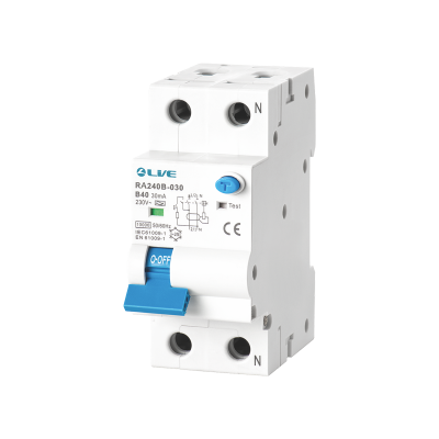 Live Electrical 16A 30mA Type A Double Pole 10kA B Curve High Immunity RCBO RA216B-030
