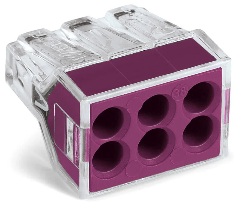 Wago 24A 6 Way Push Wire Connector 773-106