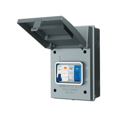 Live Electrical IP65 Grey 4 Way Metal 40A DP C Curve RCBO & 20/40kA DP Surge Protection Device SPD EV Charging Unit AGU4-SNR/G