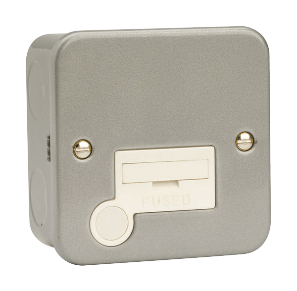 Click Essentials 3A Fused Connection Spur Unit with Optional Flex Outlet Metal Clad CL049