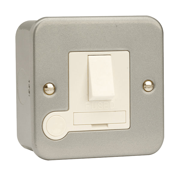 Click Essentials 13A Switched Fused Connection Spur Unit with Optional Flex Outlet Metal Clad CL051