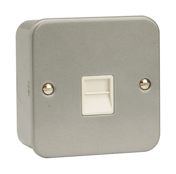 Click Essentials Single Telephone Master Socket Metal Clad CL120