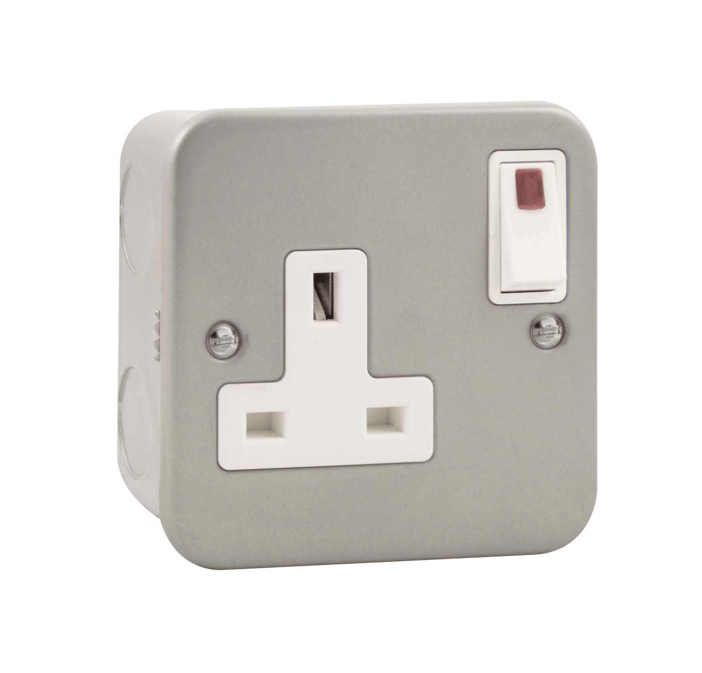 Click Essentials 1 Gang 13A DP Switched Metal Clad Socket with Neon CL835