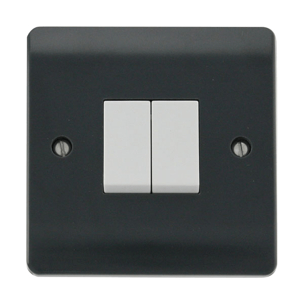 Click Part M 10AX 2 Gang 2 Way Plate Switch CMA012AG