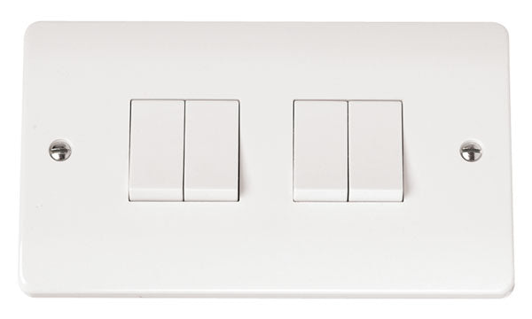 Click Mode 10AX 4 Gang 2 Way Plate Switch CMA019
