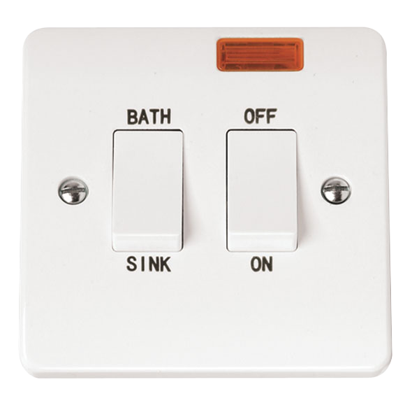 Click Mode 20A DP Sink Bath Switch with Neon CMA024