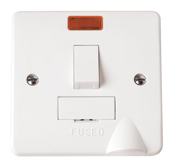 Click Mode 13A Switched Fused Spur Connection Unit with Neon & Flex Outlet CMA052