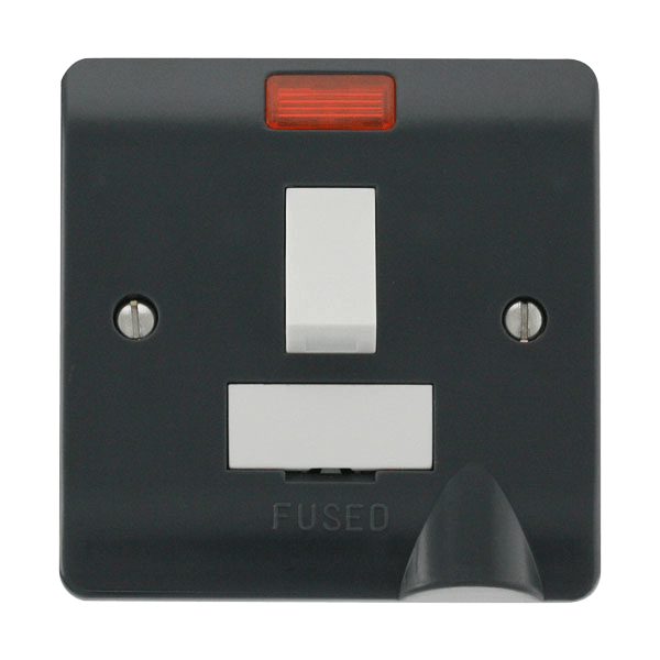 Click Part M 13A Switched Fused Spur Connection Unit with Neon & Flex Outlet CMA052AG