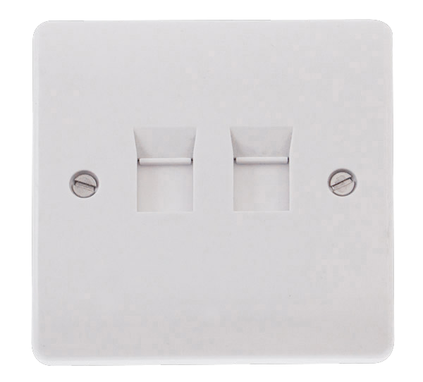 Click Mode Twin RJ45 Cat5E Outlet CMA132