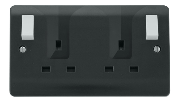 Click Part M 2 Gang 13A DP Switched Locating Plug Socket CMA736AG