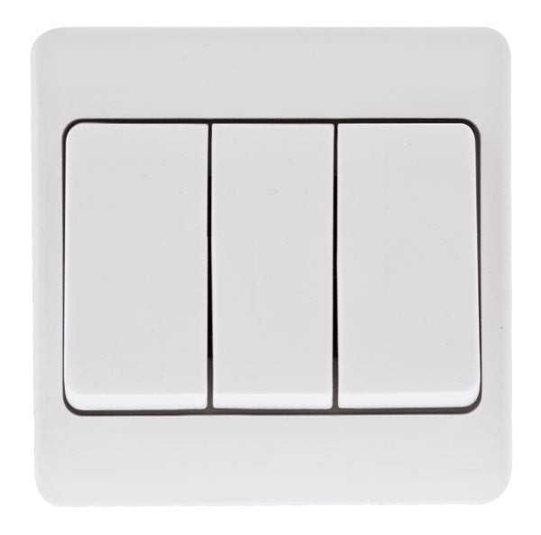 Click Mode 10AX 3 Gang 2 Way Wide Rocker Switch CMA813