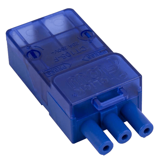 Click Flow 250V 20A 3 Pin Female Connector (Push Fit) CT105F