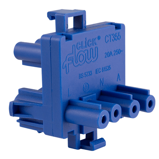 Click Flow 250V 20A 4 Pin Compact Splitter 1 In 2 Out CT355