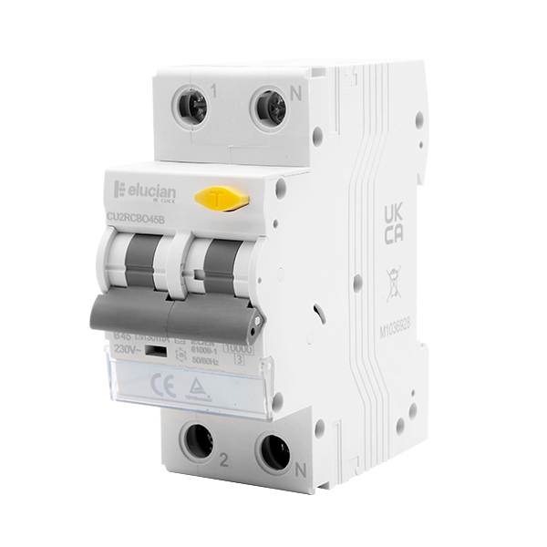 Click Elucian 45A 30mA Type A 2 Pole 6kA B Curve RCBO CU2RCBO45B