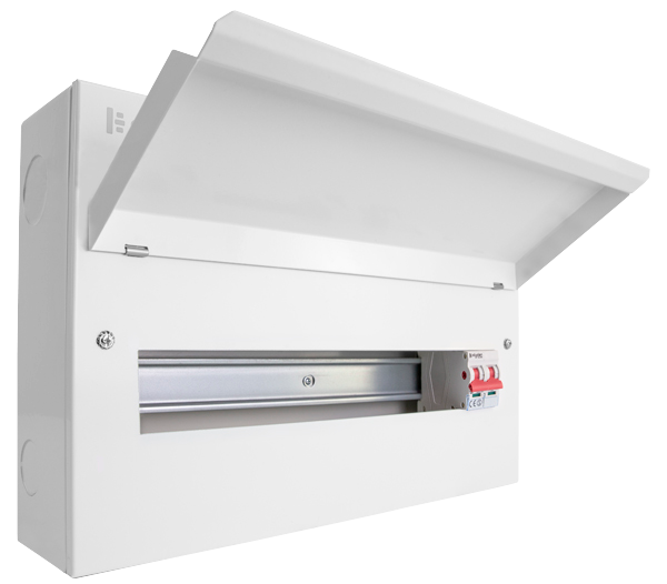 Click Elucian 18 Way (16 Free) Metal Consumer Unit with 100A Mains Switch CUEB18MS16