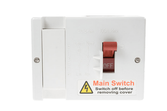 Click Essentials 80A (100A Max) Fused Main Switch Lockable DB751