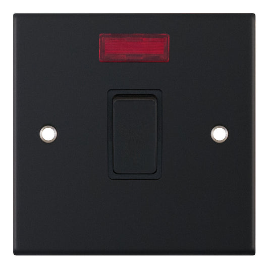 Selectric 5M 20A DP Switch with Neon Matt Black DSL11-16