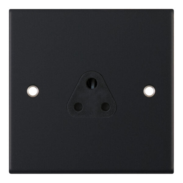 Selectric 5M 2A Round Pin Socket Matt Black DSL11-25