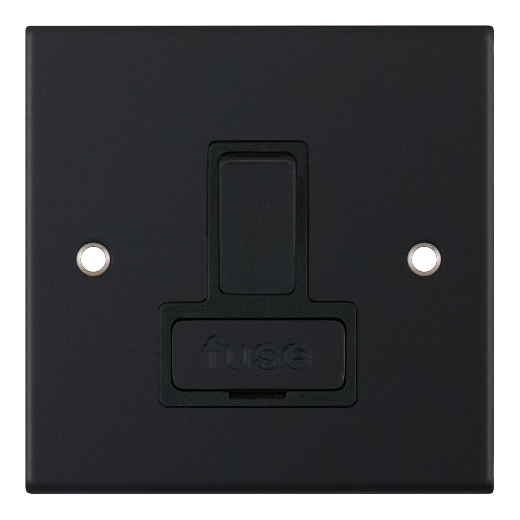 Selectric 5M 13A Switched Fused Connection Unit Matt Black DSL11-28