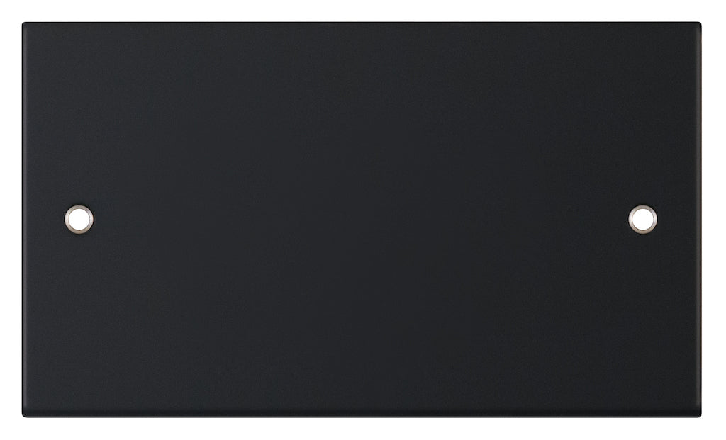 Selectric 5M 2 Gang Blank Plate Matt Black DSL11-43