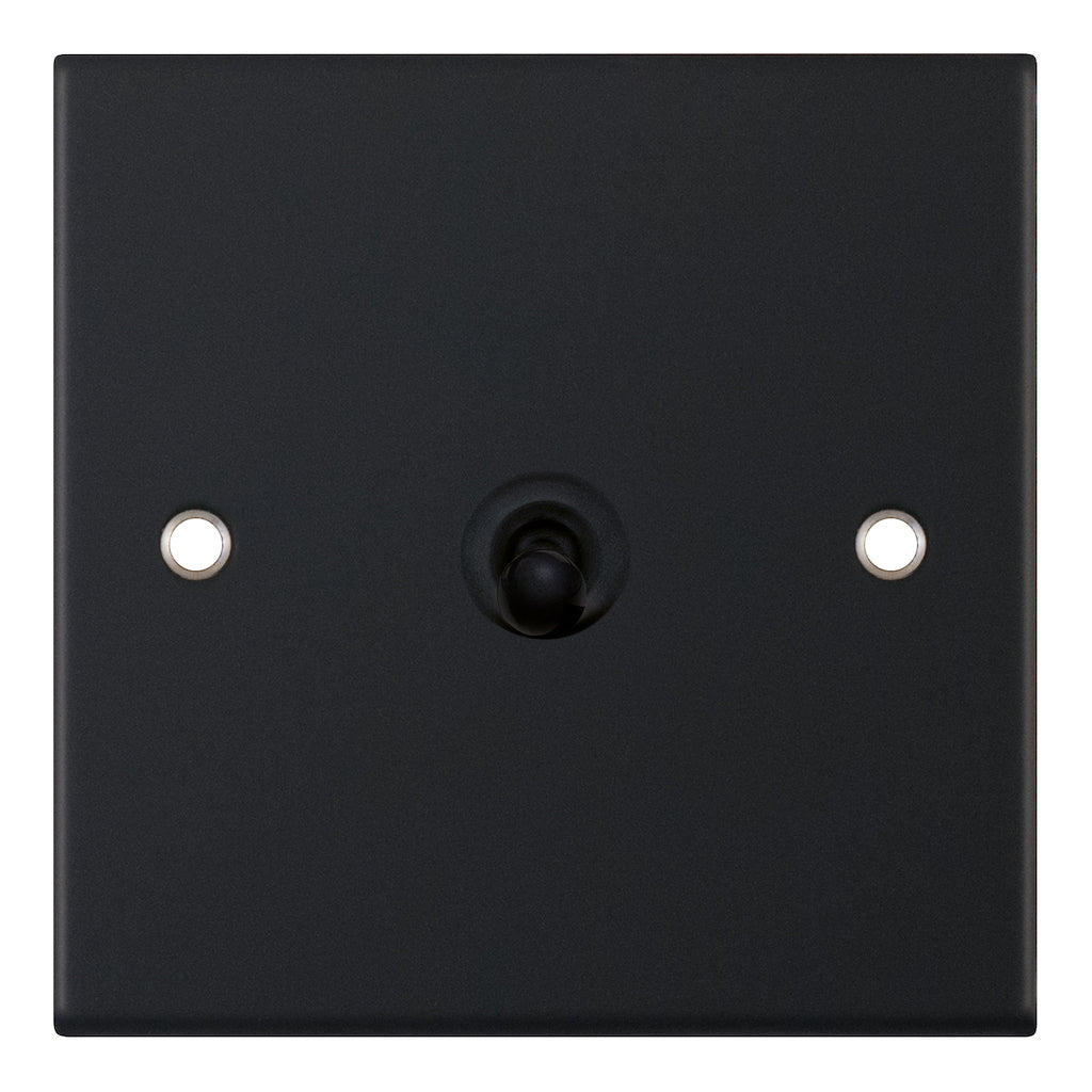 Selectric 5M 10A 1 Gang 2 Way Toggle Switch Matt Black DSL11-74