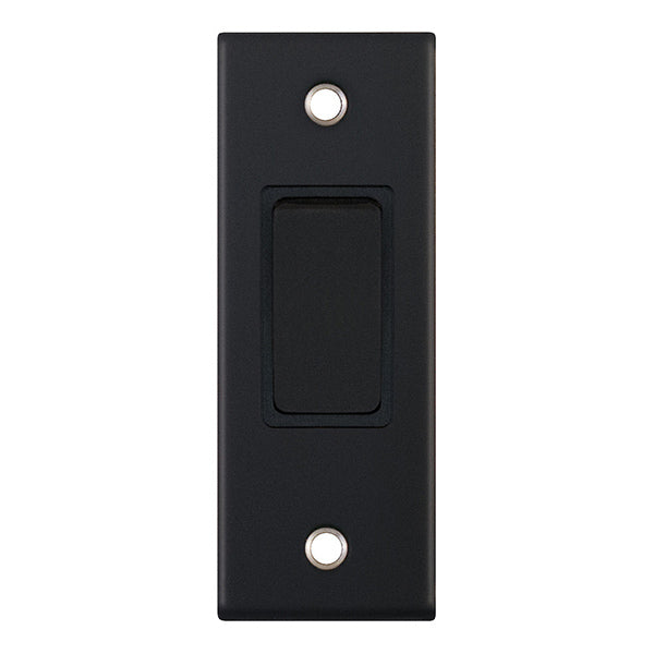 Selectric 5M 10A 1 Gang 2 Way Architrave Switch Matt Black DSL11-79