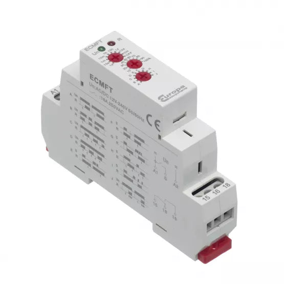 Europa 12-230V AC/DC 16A 0.1 Secs - 10 Days Multi Function Timer ECMFT
