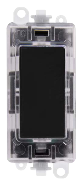 Click Grid Pro 250V Red Transparent Illuminated Blank Module GM2008RTxx
