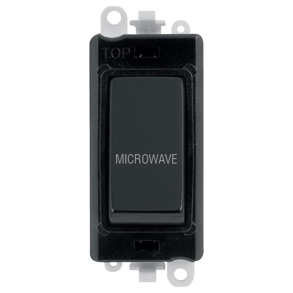 Click Gird Pro 20AX DP MICROWAVE Black Insert Switch Module GM2018BKxx-MW