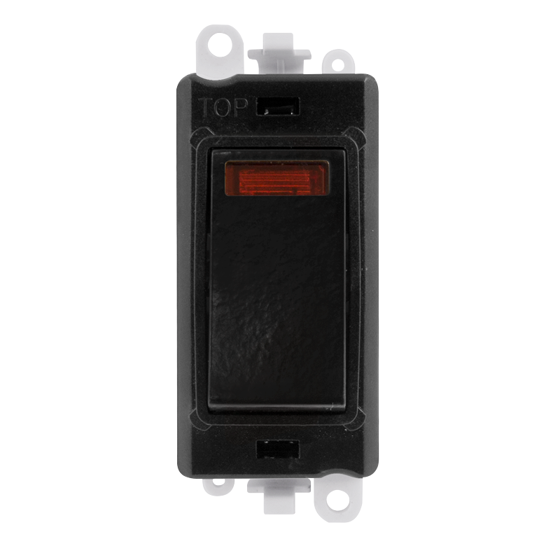 Click Gird Pro 20AX DP Black Insert Switch Module with Neon GM2018NBKxx