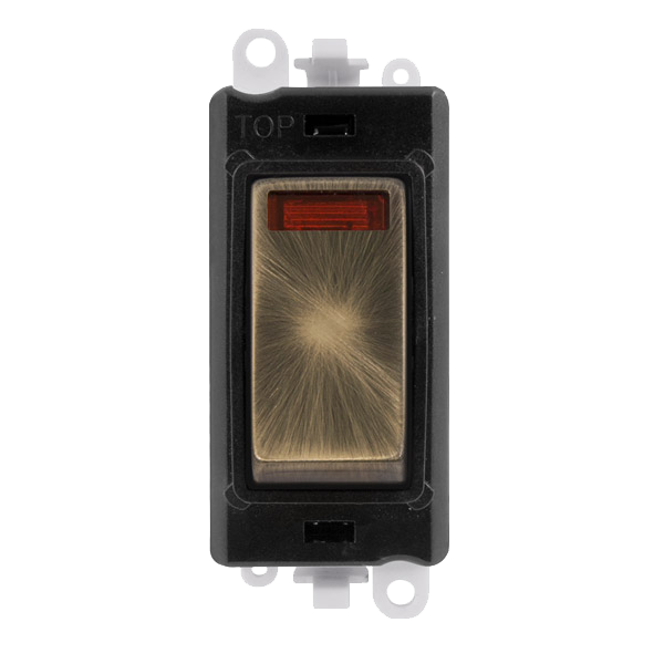 Click Gird Pro 20AX DP Black Insert Switch Module with Neon GM2018NBKxx