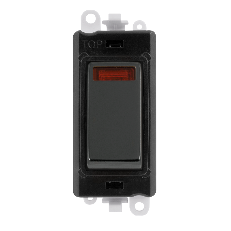 Click Gird Pro 20AX DP Black Insert Switch Module with Neon GM2018NBKxx