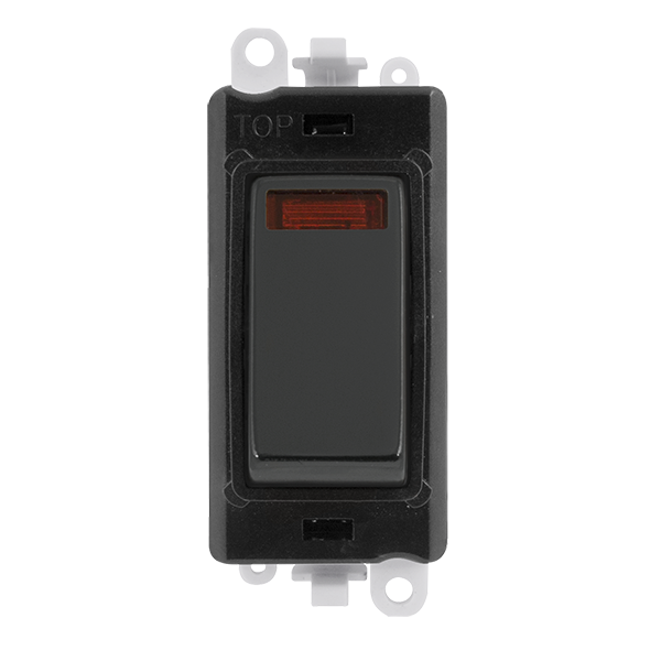 Click Gird Pro 20AX DP Black Insert Switch Module with Neon GM2018NBKxx