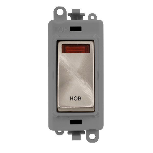 Click Gird Pro 20AX DP HOB Grey Insert Switch Module with Neon GM2018NGYxx-HB