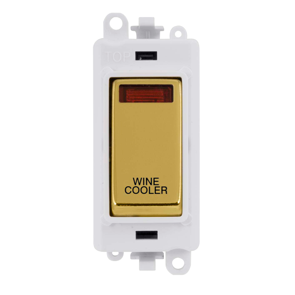 Click Gird Pro 20AX DP WINE COOLER White Insert Switch Module with Neon GM2018NPWxx-WC