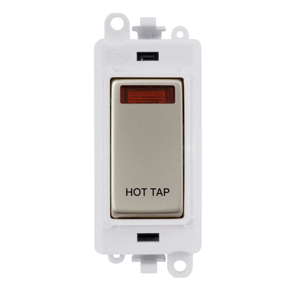 Click Gird Pro 20AX DP HOT TAP White Insert Switch Module with Neon GM2018NPWxx-HT